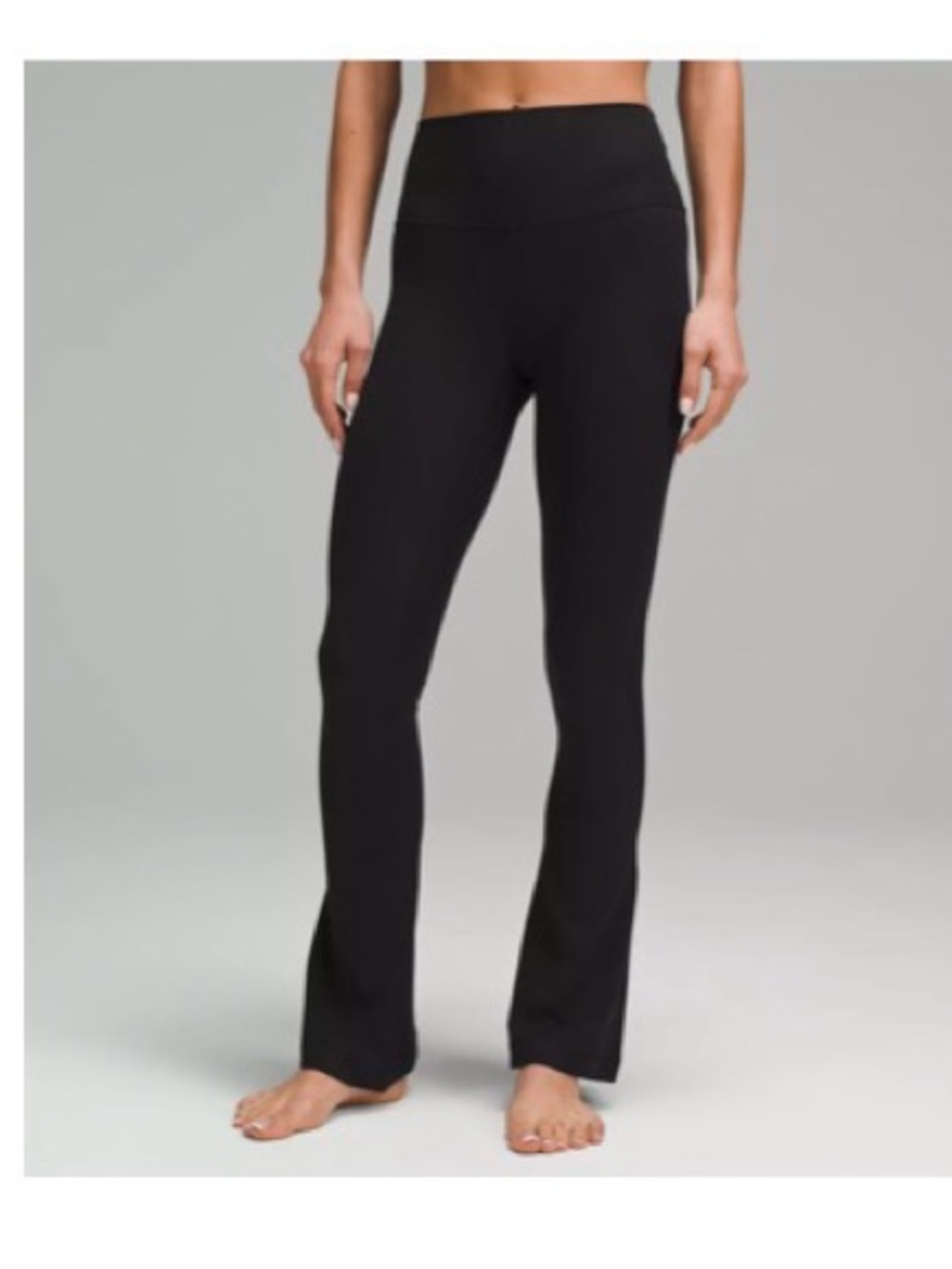 Lululemon Align Black Ribbed Wide-Waist Flare Leggings